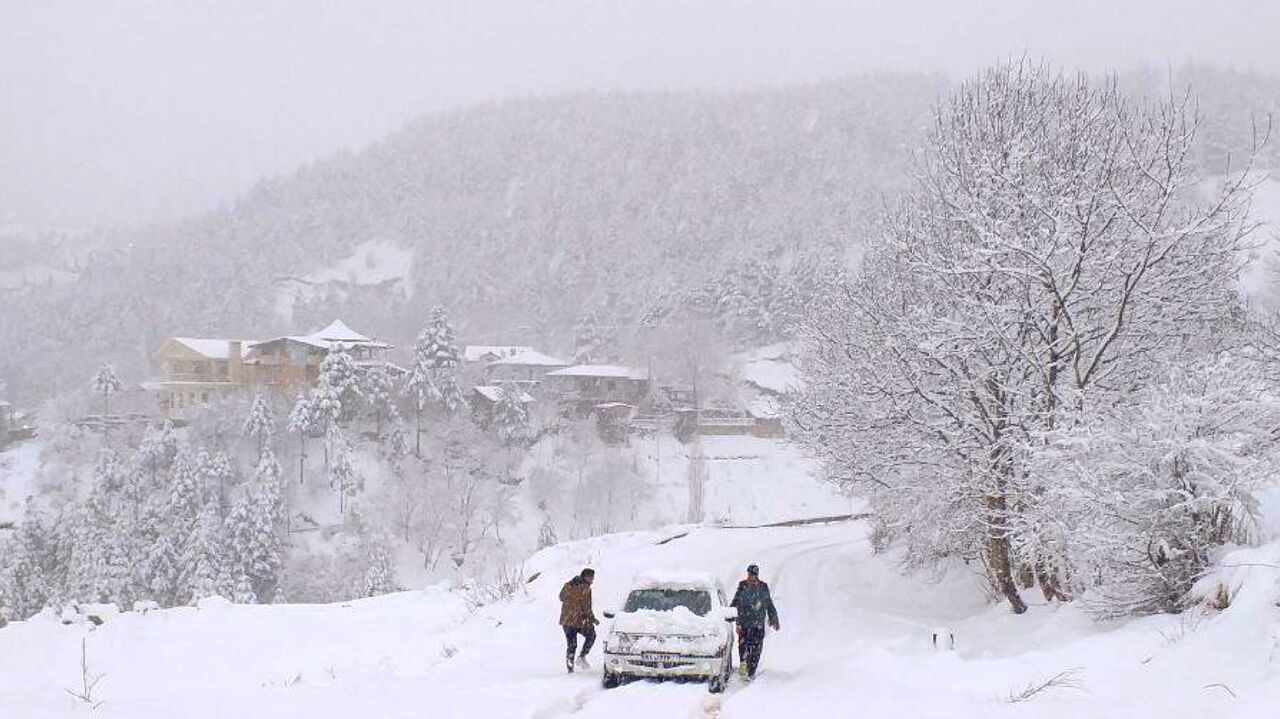لحظاتی رویایی در دل جنگل‌های برفی رامسر...!